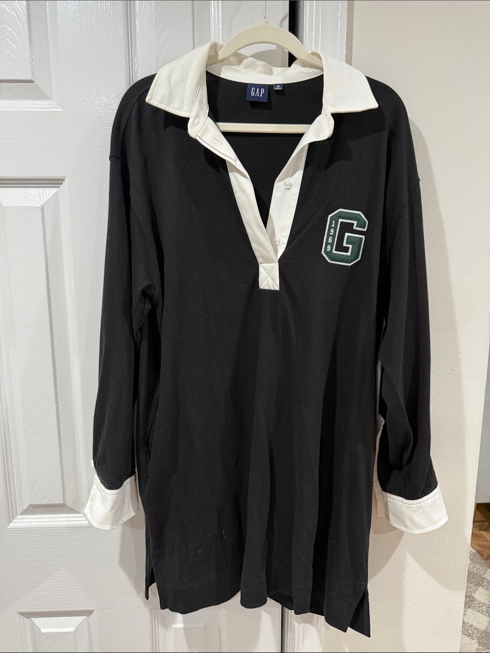 GAP oversized Black Rugby Polo dress